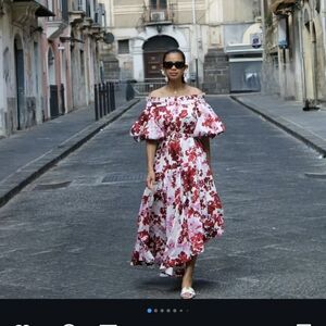 midi dress off shoulder